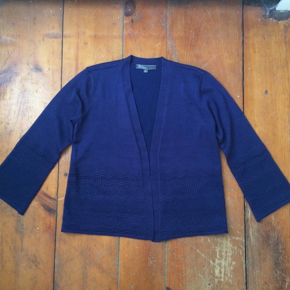 89th & Madison blue open sweater